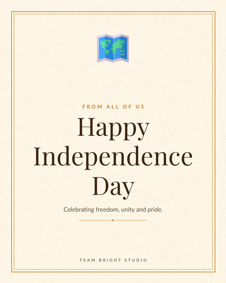 Saffron Independence Day Business Wishes Post — editable festivals template