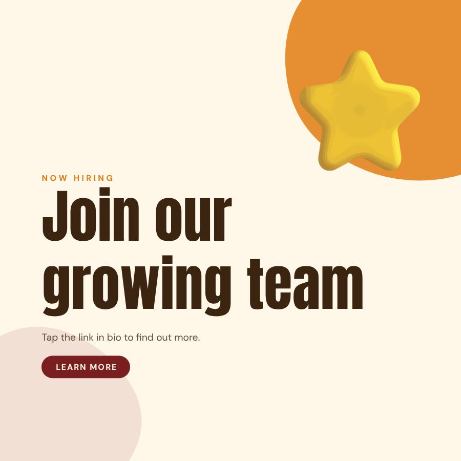 Saffron Join our growing team Announcement Post — editable social media template