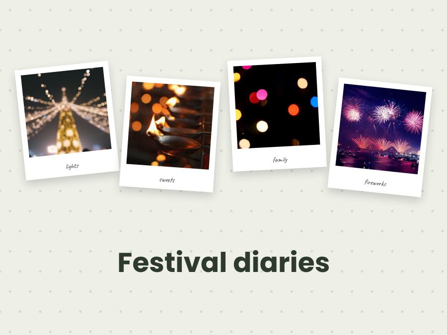 Sage Festival diaries 4 Polaroid Album Page — editable photo collage template