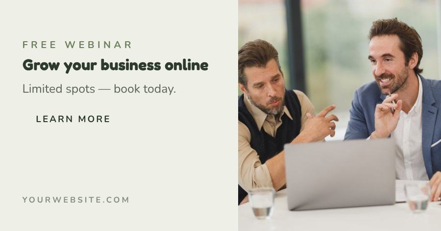 Sage Free Webinar Facebook Post — editable social media template