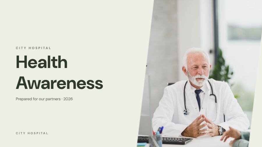 Sage Health Awareness Presentation Classic — editable business template