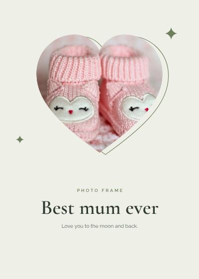 Sage Heart Frame Best mum ever template