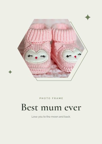 Sage Hexagon Frame Best mum ever template
