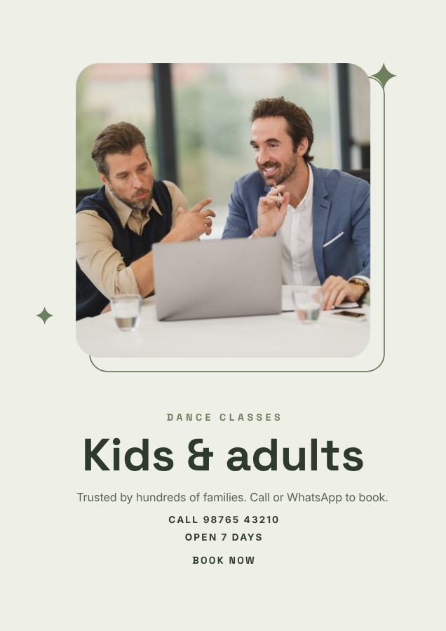 Sage Kids & adults Dance classes Flyer Print — editable business template