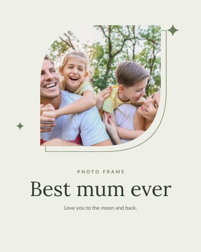 Sage Leaf Frame Best mum ever template