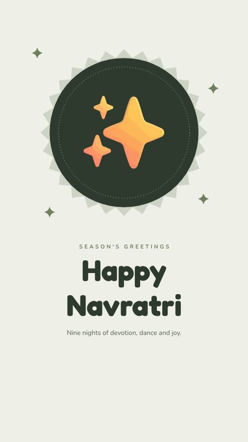 Sage Navratri Wishes Story — editable festivals template