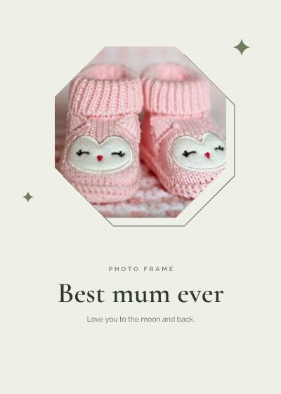 Sage Octagon Frame Best mum ever template