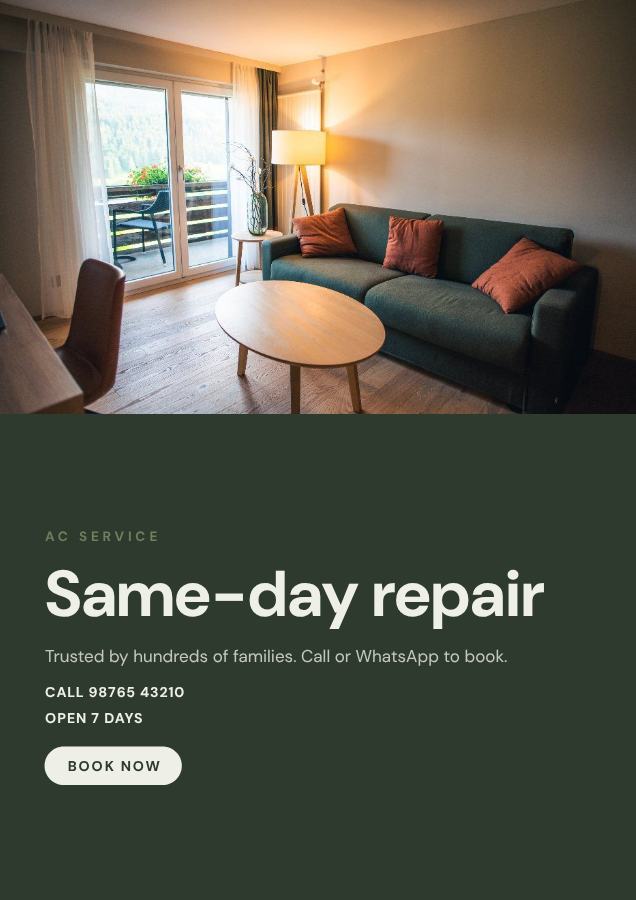 Sage Same-day repair Ac service Flyer DL — editable business template