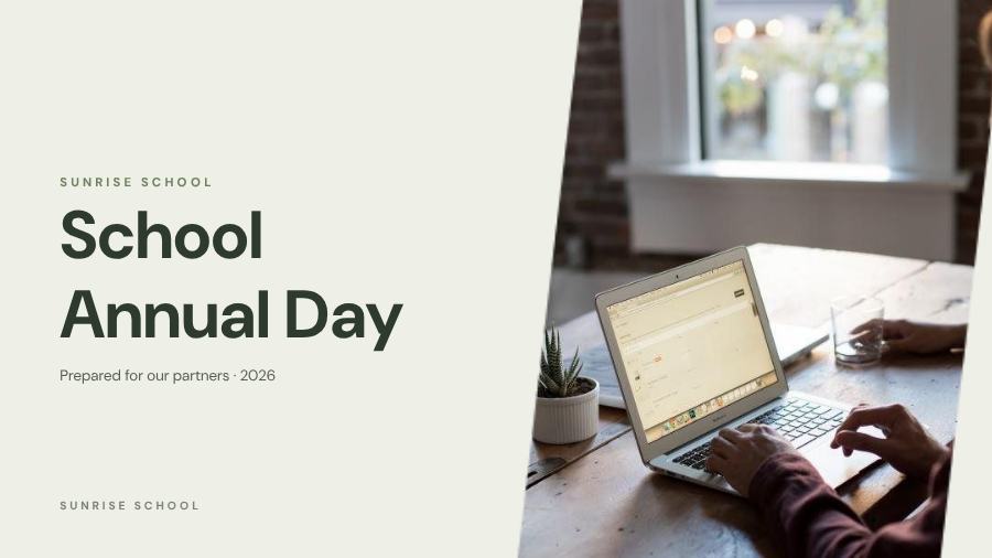 Sage School Annual Day Presentation Classic — editable business template