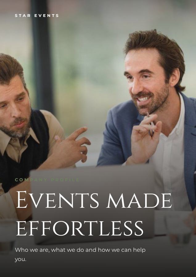 Sage Star Events Brochure Clean — editable business template