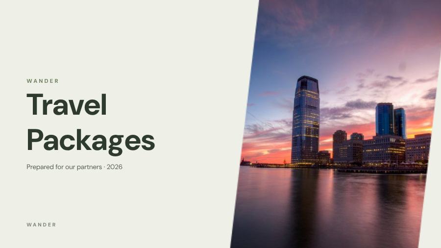 Sage Travel Packages Presentation Classic — editable business template