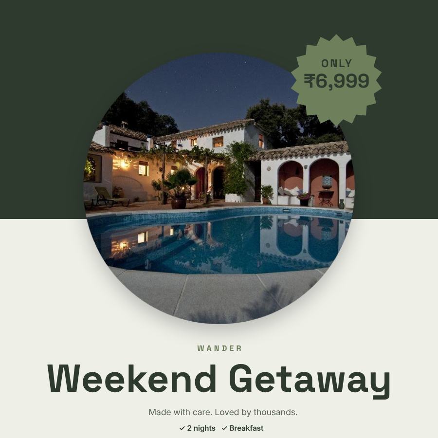 Sage Weekend Getaway Product Ad — editable marketing template