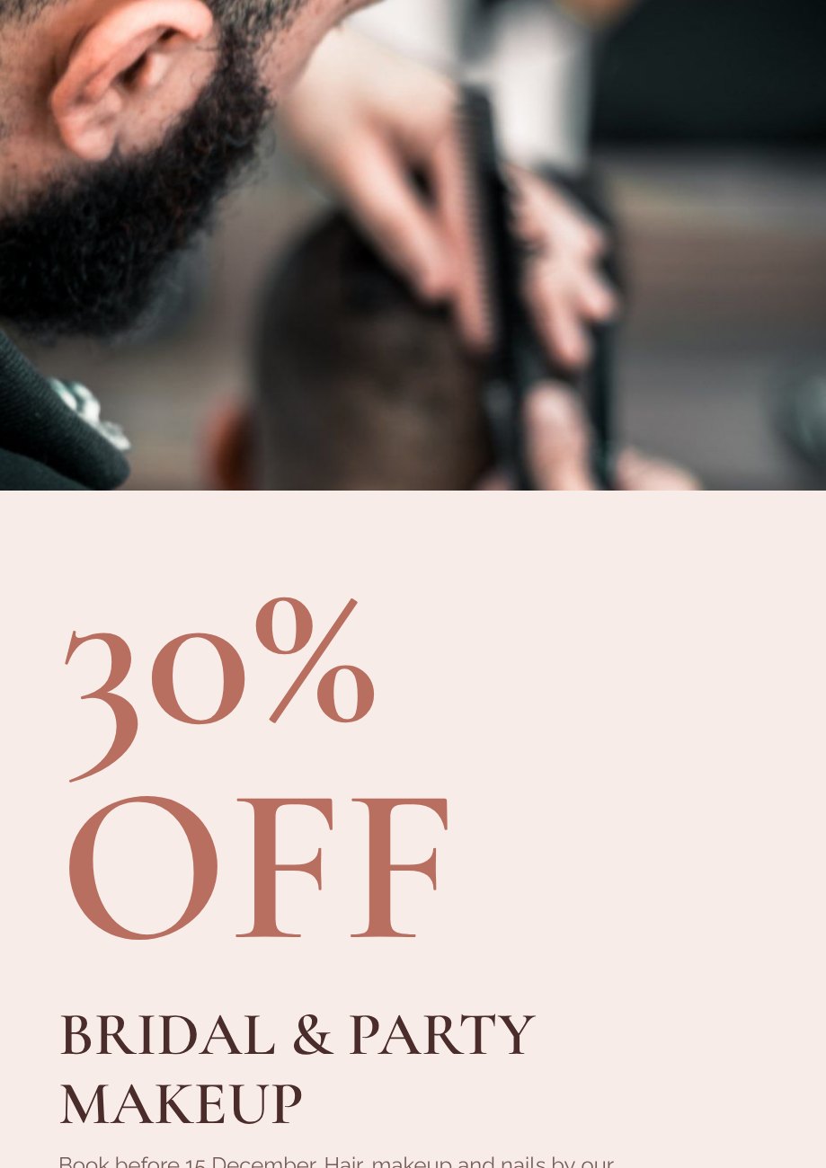 Salon Offer Flyer — editable business template