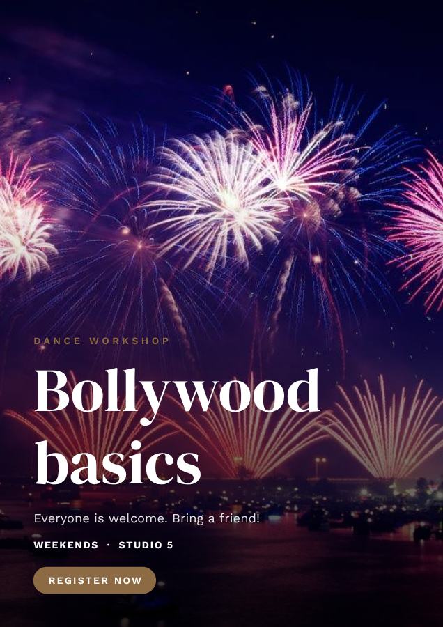Sand Bollywood basics Poster — editable marketing template