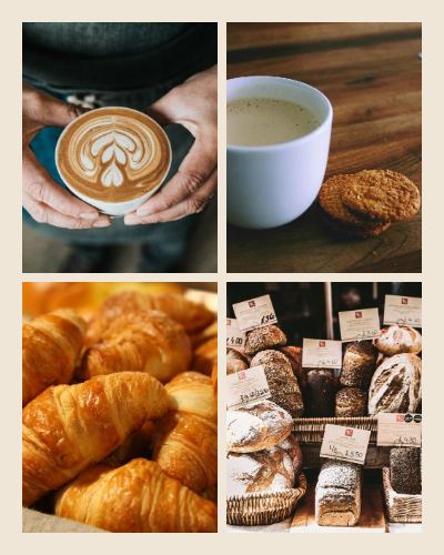 Sand Coffee mornings 4 Photo Collage template