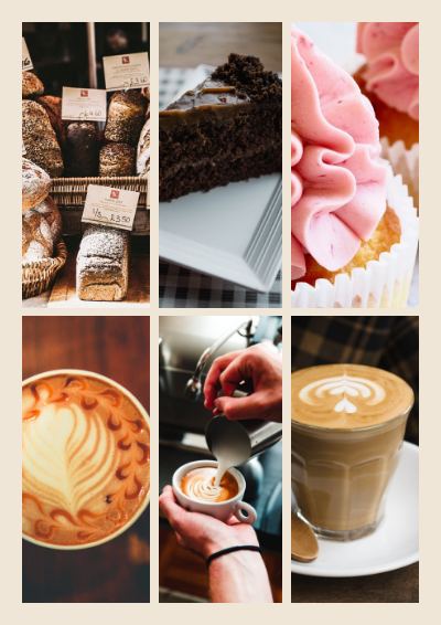 Sand Coffee mornings 6 Photo Collage template