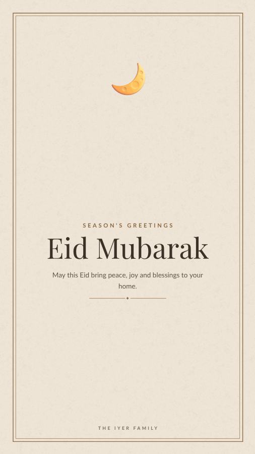 Sand Eid Wishes Story — editable festivals template