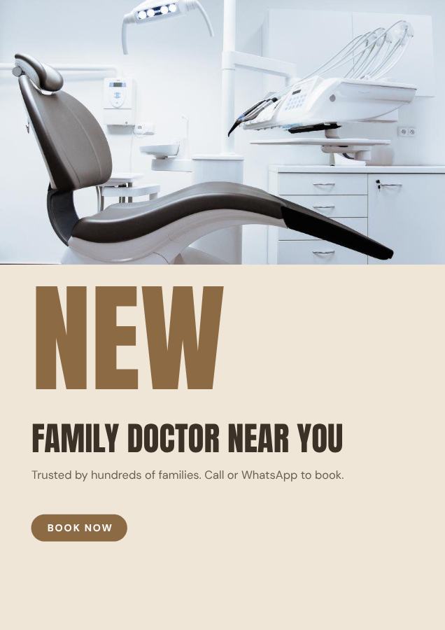 Sand Family doctor near you Clinic Flyer Simple — editable business template
