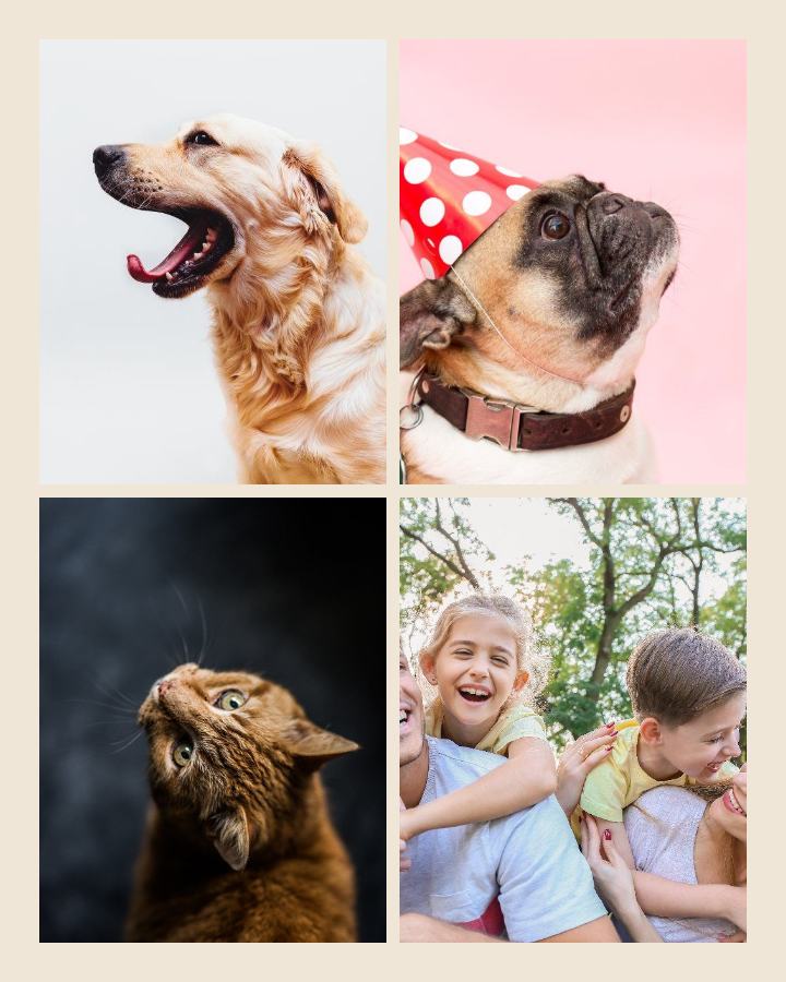 Sand Family moments 4 Photo Collage — editable photo collage template