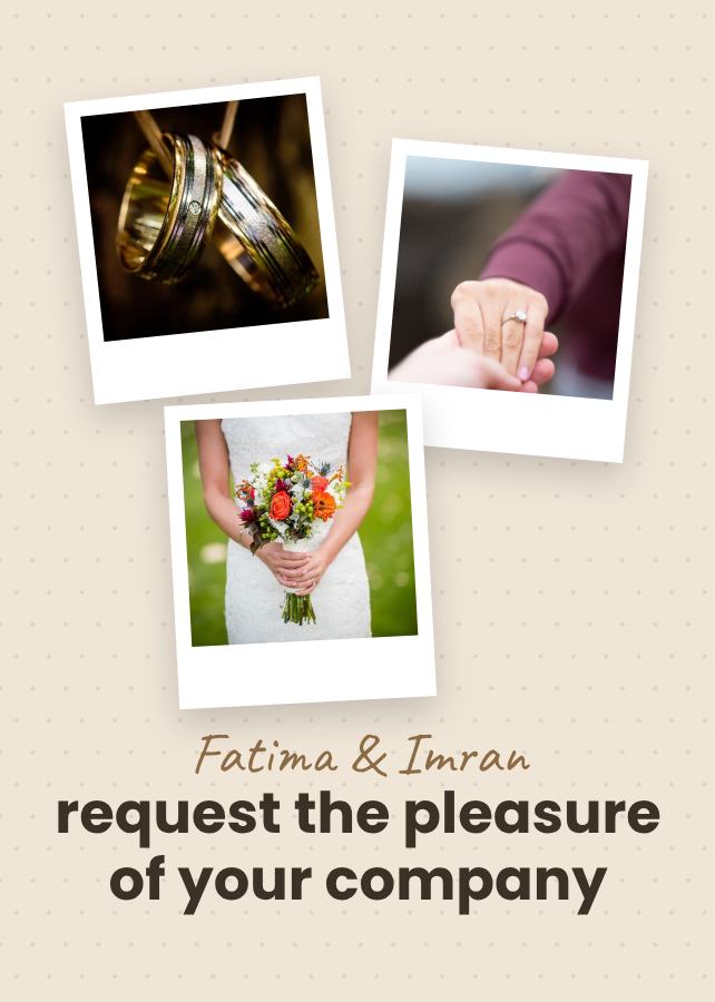 Sand Fatima and Imran Wedding Invitation — editable wedding template