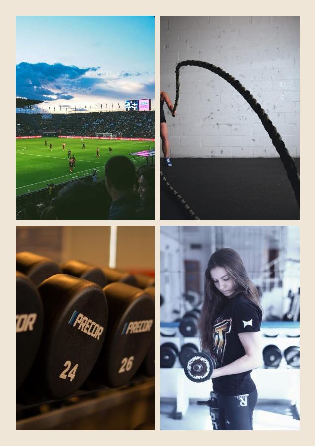 Sand Fitness journey 4 Photo Collage — editable photo collage template