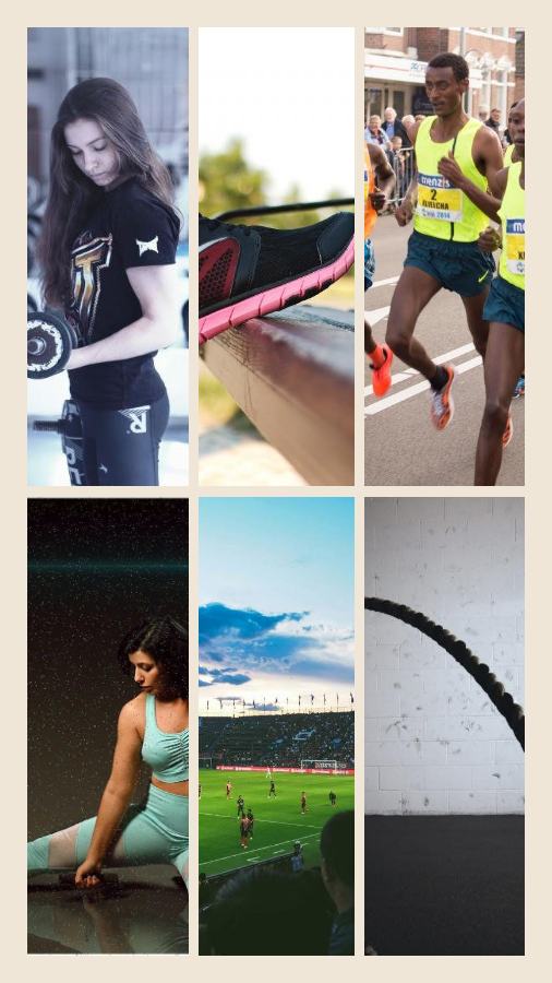 Sand Fitness journey 6 Photo Collage — editable photo collage template