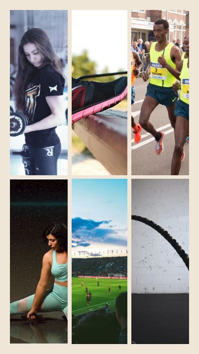 Sand Fitness journey 6 Photo Collage template