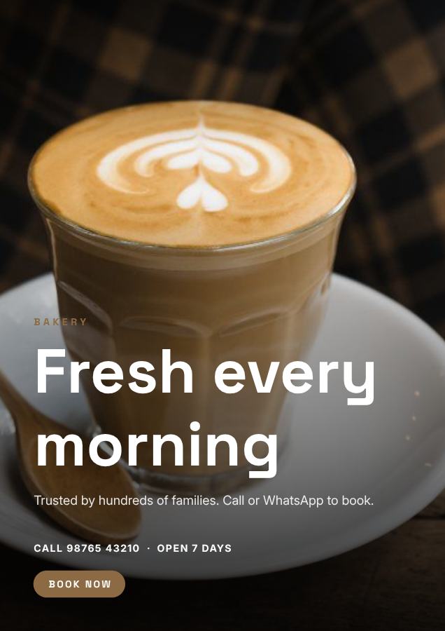 Sand Fresh every morning Bakery Flyer Promo — editable business template