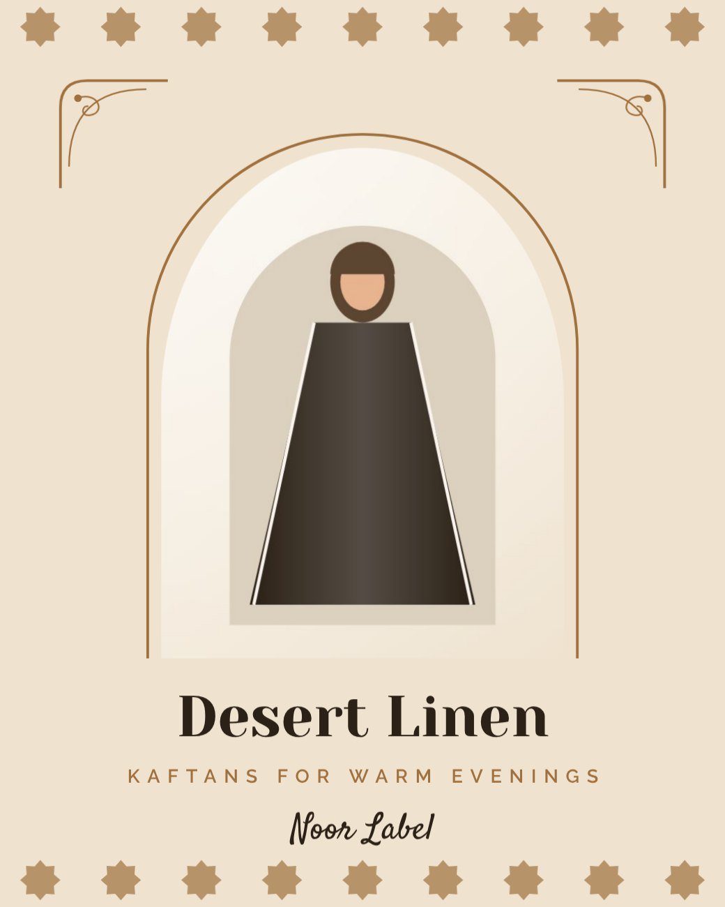Sand Kaftan Collection Post — editable marketing template