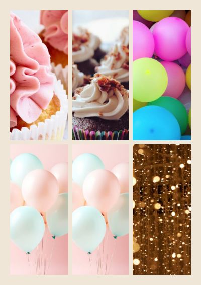 Sand Party night 6 Photo Collage template