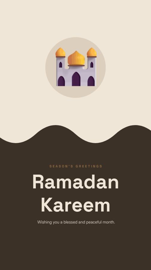 Sand Ramadan Wishes Story — editable festivals template