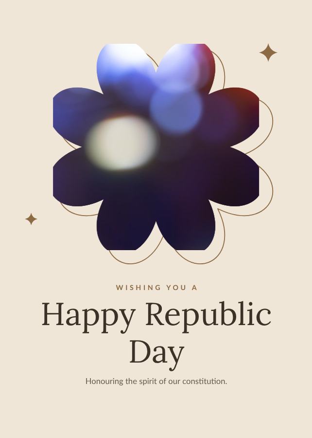 Sand Republic Day Greeting Card — editable festivals template