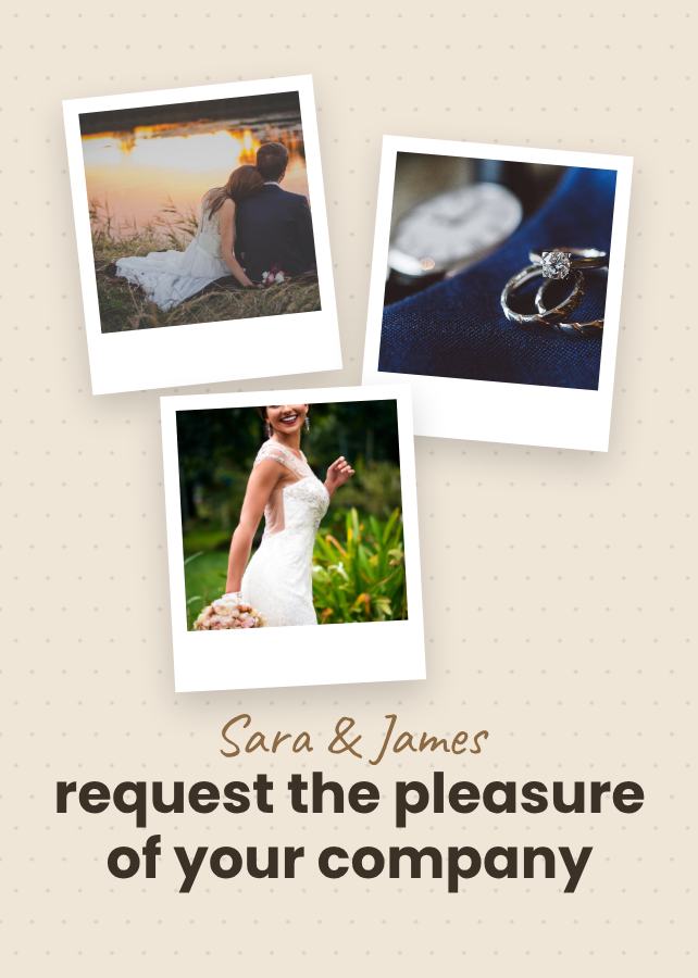 Sand Sara and James Wedding Invitation — editable wedding template