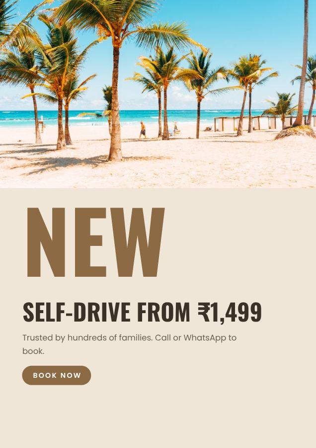 Sand Self-drive from ₹1,499 Car rental Flyer Simple — editable business template