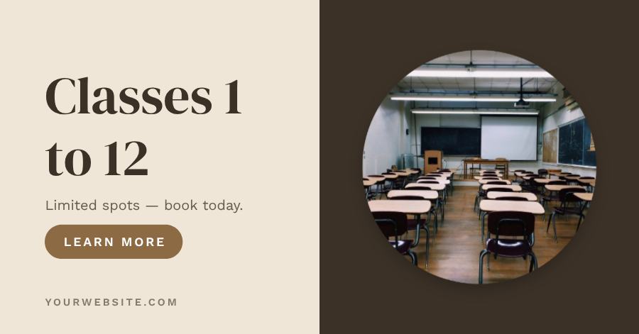 Sand Showcase Admissions Open Facebook Post — editable social media template