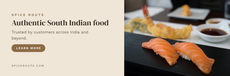 Sand Spice Route Website Banner — editable marketing template