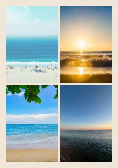 Sand Summer memories 4 Photo Collage template