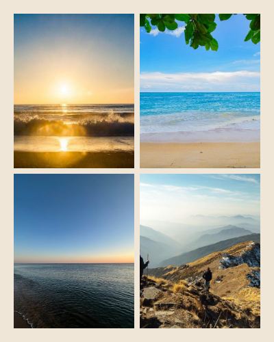 Sand Weekend getaway 4 Photo Collage template