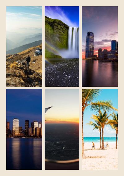 Sand Weekend getaway 6 Photo Collage template
