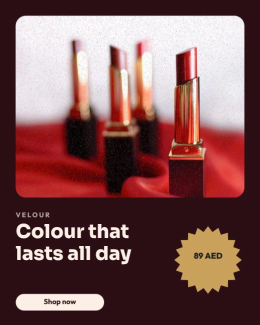 Satin Lipstick Product Ad template