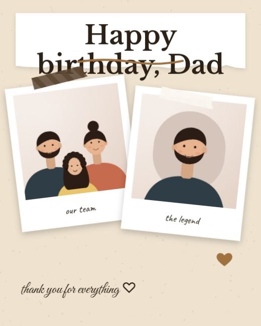 Scrapbook Family Birthday Post template