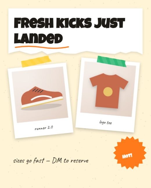 Scrapbook Sneaker Collage template