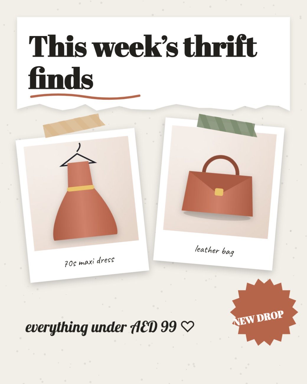 Scrapbook Thrift Haul Post — editable marketing template