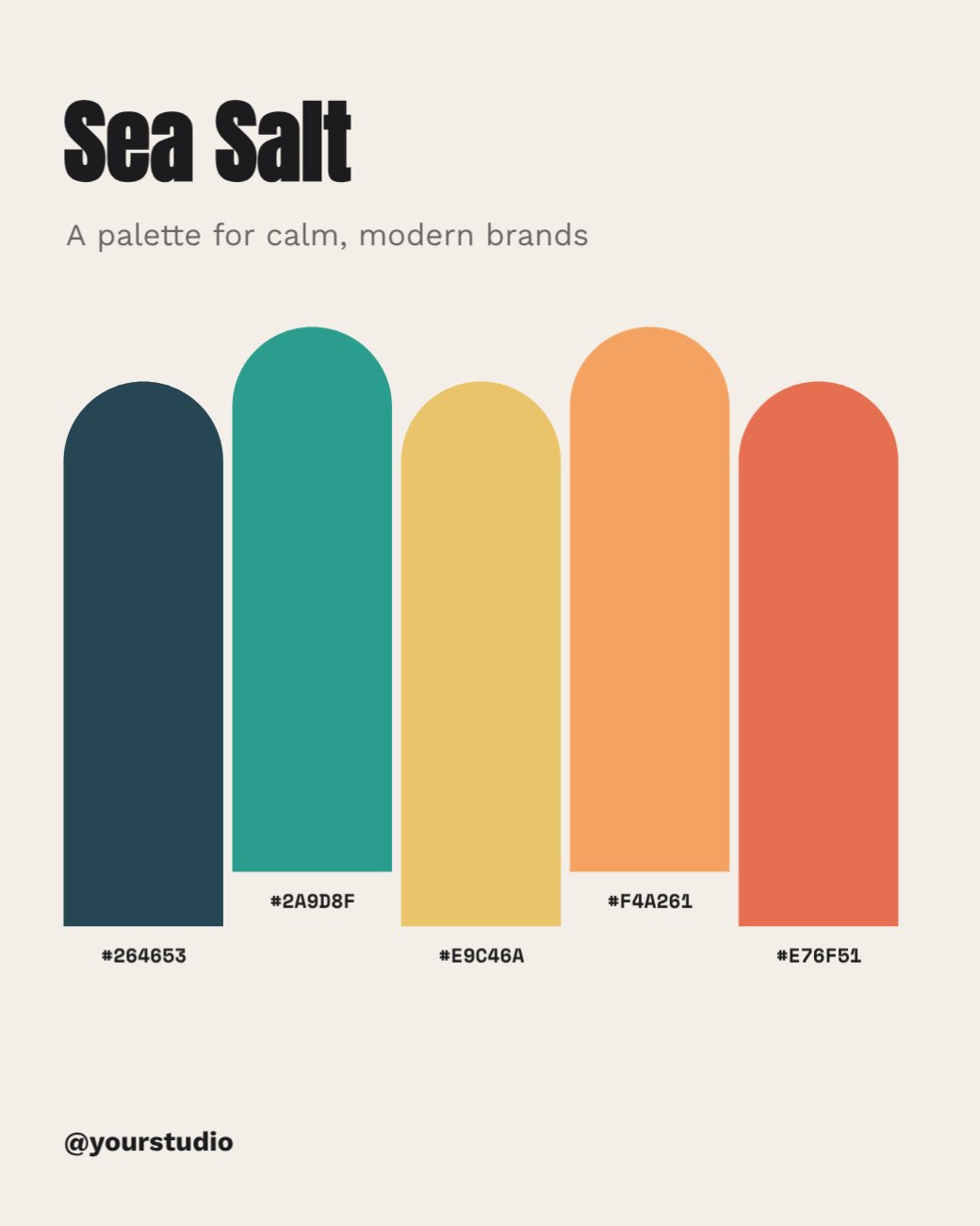 Sea Salt Colour Palette Post — editable social media template