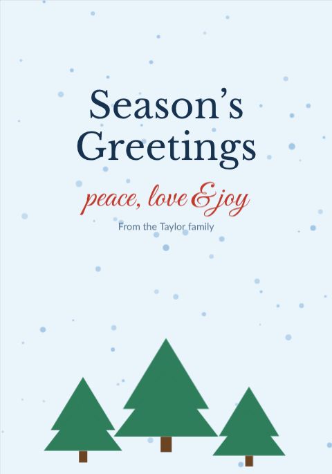 Season Greetings Card template
