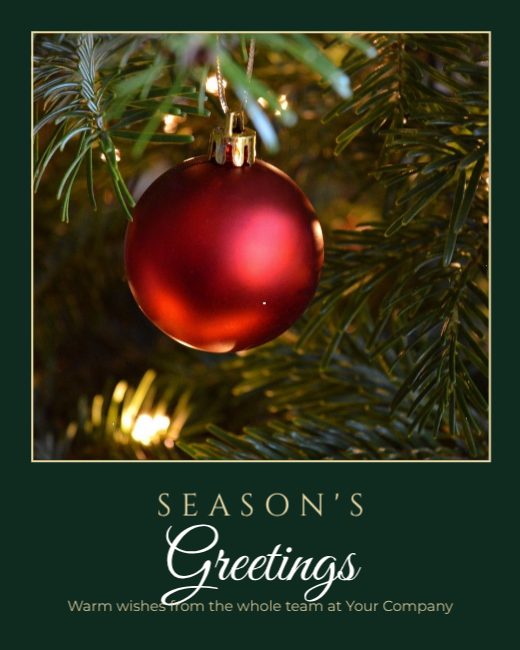 Season’s Greetings Photo Post — free Christmas design template