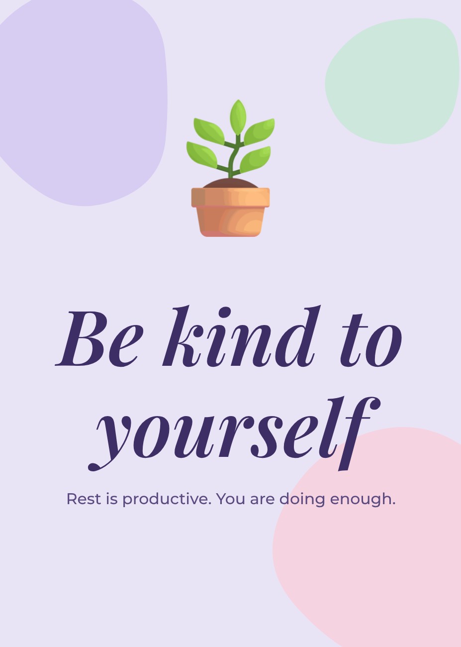 Self Care Reminder Card — editable cards template