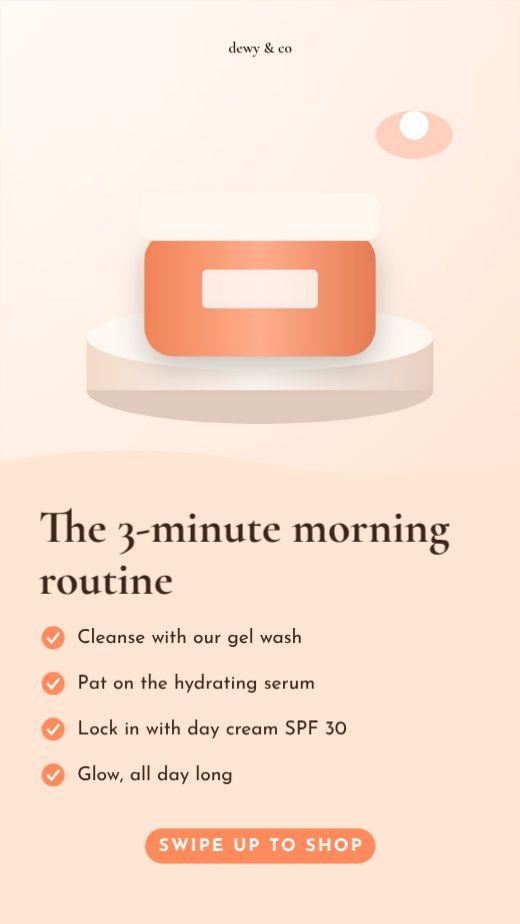 Skincare Routine Benefit Story template