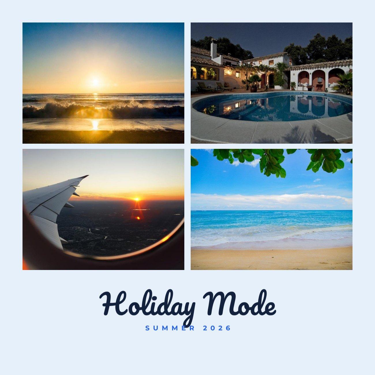 Sky Four Photo Grid — editable social media template