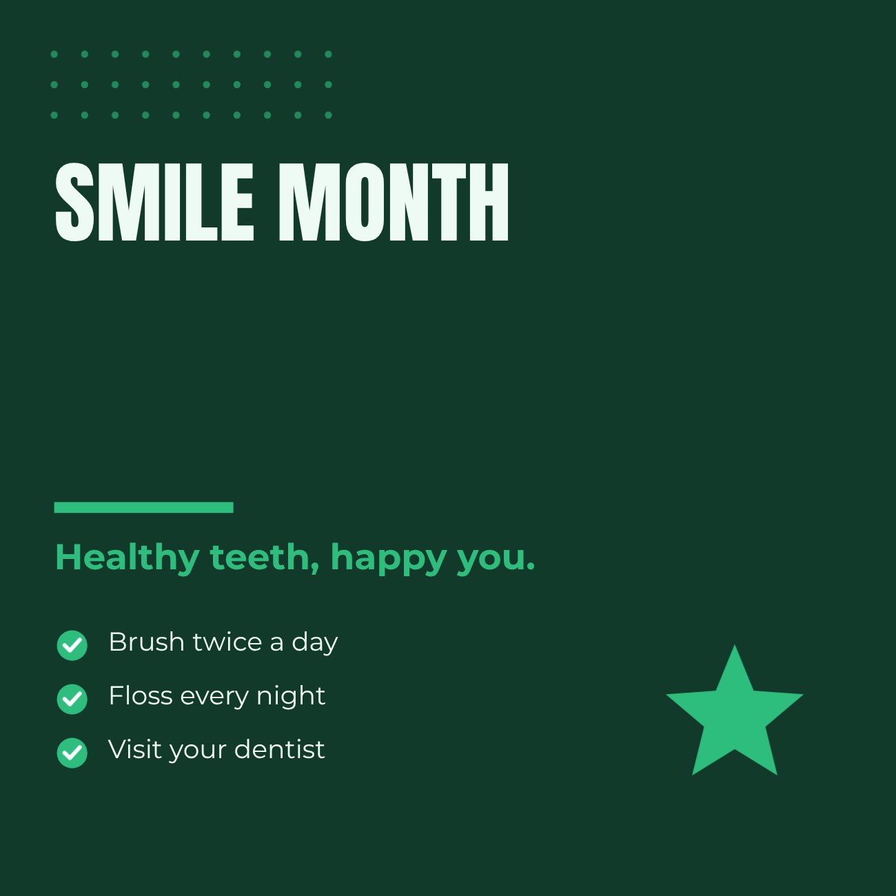 Smile Month Awareness Post — editable social media template